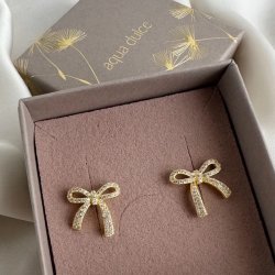 restikker ELEGANT BOW  Forgyldt Slv