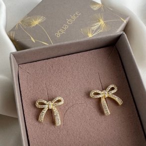 restikker ELEGANT BOW  Forgyldt Slv