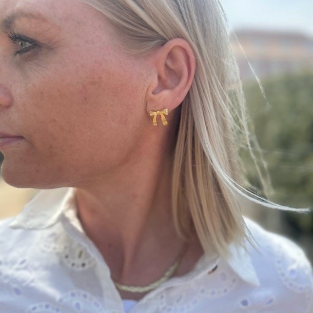 restikker PRETTY BOW  Forgyldt Slv