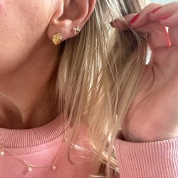 restikker KOI SMALL LEAF Forgyldt Slv