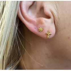 Sm restikker LOTS OF FLOWERS forgyldt slv