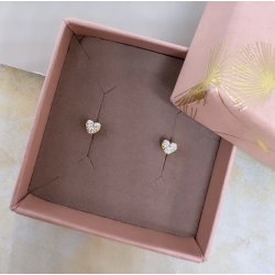 Sm restikker TINY HEART forgyldt slv