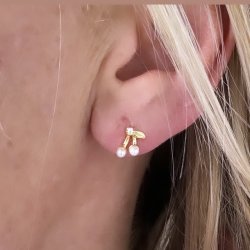 restikker CHERRY PEARL Forgyldt Slv