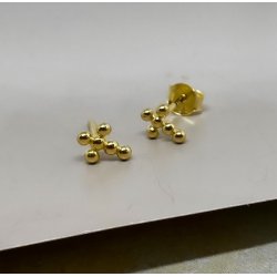 Sm restikker CROSS  Forgyldt Slv