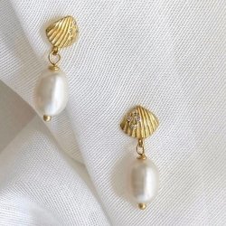 restikker SHELLY PEARL forgyldt slv