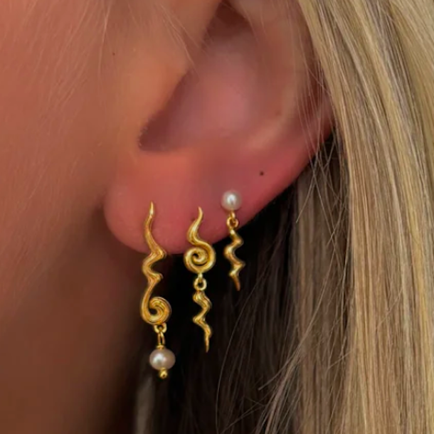 restikker ANISHA Tides forgyldt slv