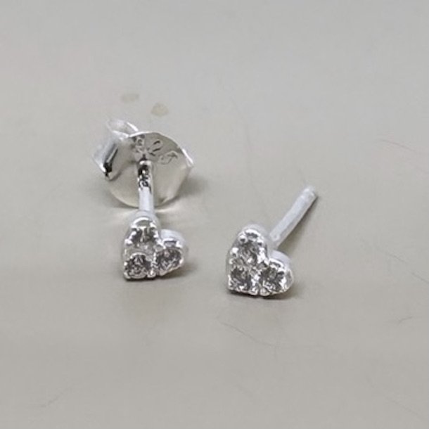 Sm restikker TINY HEART Sterling slv