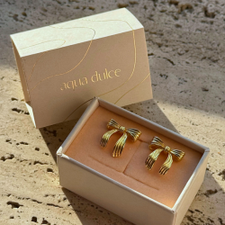 restikker PRETTY BOW  Forgyldt Slv