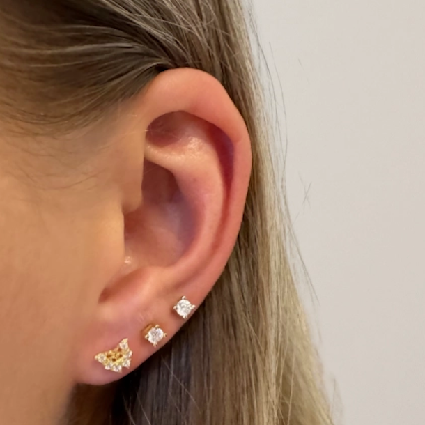 restikker TINY BUTTERFLY Forgyldt Slv