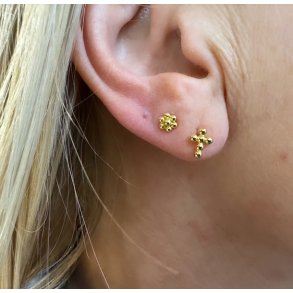 Sm restikker CROSS  Forgyldt Slv