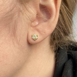 restikker SIX bobbels &amp; stones forgyldt slv