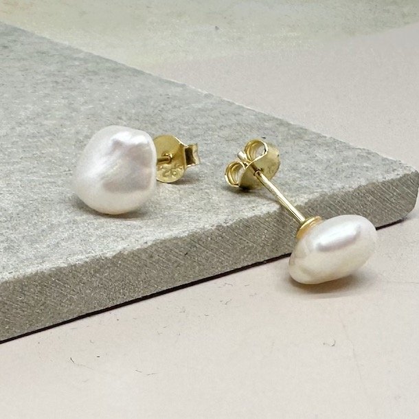 restikker Alda BIG pearl forgyld slv