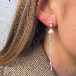 Lux pearl rering COW sterling slv