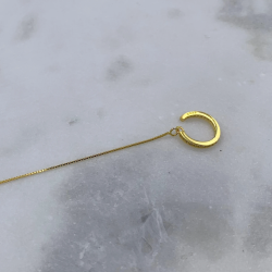 retrd m. earcuff string forgyldt