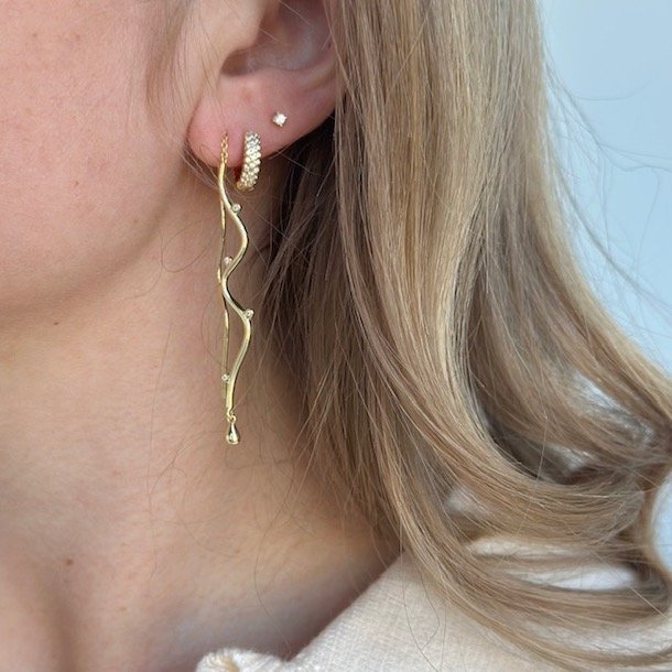 retrde WAVY Forgyldt slv