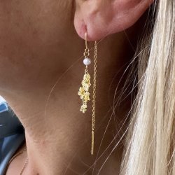 retrde JASMIN PEARL Forgyldt Slv