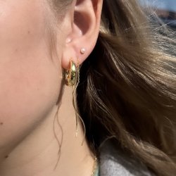 �retr�de med twirl stav - Forgyldt S�lv