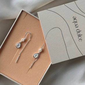 retrde CELESTIA PEARL DROP Sterling slv