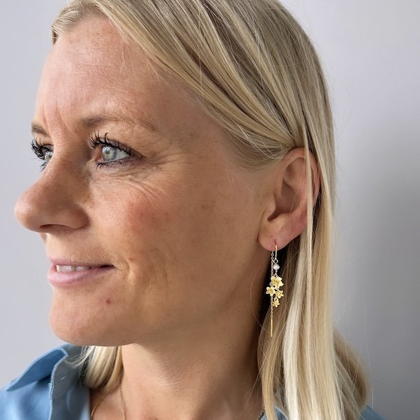 retrde JASMIN PEARL Forgyldt Slv