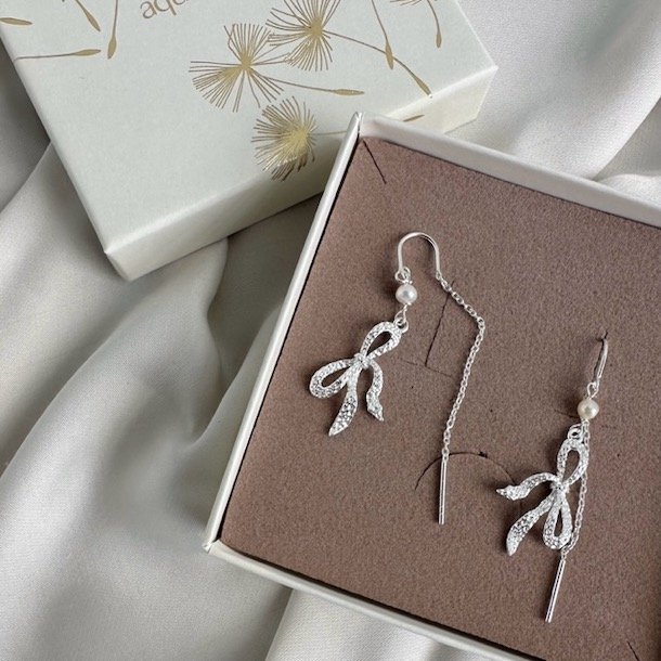 retrde hanging bow sterling slv 