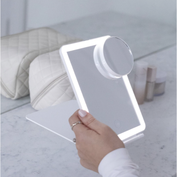 LED Make up spejl med touch - sammeklaplig
