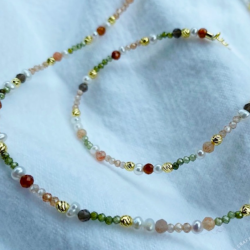 Halskde OLIVE GARDEN Forgyldt slv