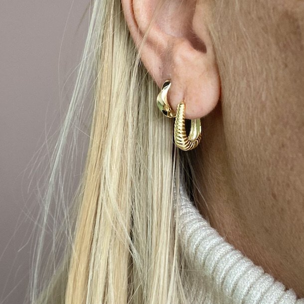 Andrea hoops ovale - forgyldt