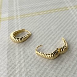 Andrea hoops ovale - forgyldt