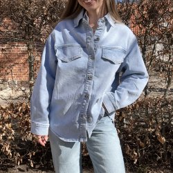 Oversize denim skjorte str. S-L 