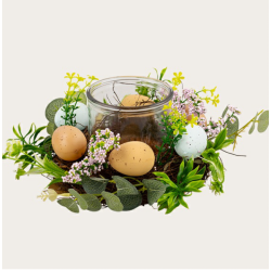P�ske lys glas glas med 'rede'