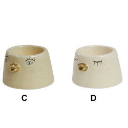 Fyrfadsstage ansigt med nb keramik