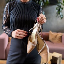 Ballerina FEMINISTA CAPPUCCINO soft skind str 36-41