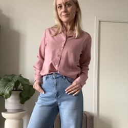 Skjorte pretty rose viskose miks str XS-XXL