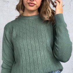 Fint strikket bluse zag - viskose m-xl