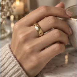 Fingerring CLAIRE stardust - Vandfast 18kt. Forgyldt 