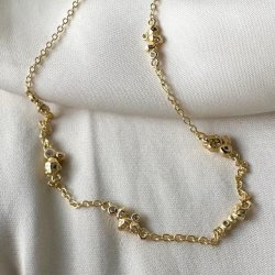 Halskde DARLING ROCK Forgyldt Slv