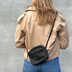 Crossbody lille Skind