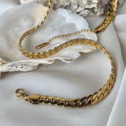 Halskde HEAWY DONNA vandfast 18kt. forgyldt