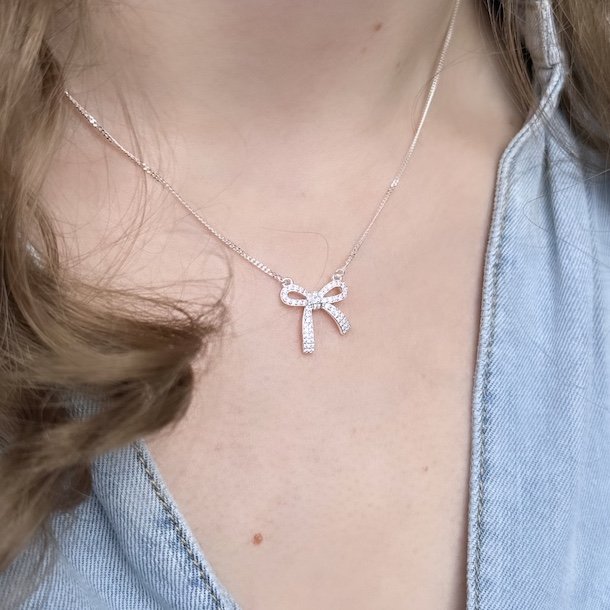 Halskde ELEGANT BOW Stelring Slv