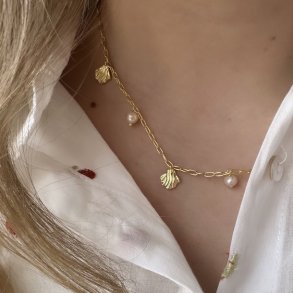 Halskde HULDA Forgyldt slv