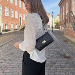 Crossbody ladylike BLACK skind