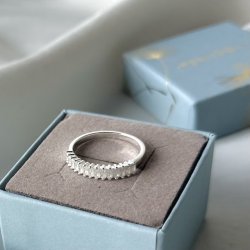 Fingerring PHILINA CLEAR Sterling Slv