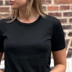 Basic T-Shirt Sort str. S-XL