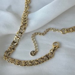 Halskde GRANNY vandfast 18kt. forgyldt