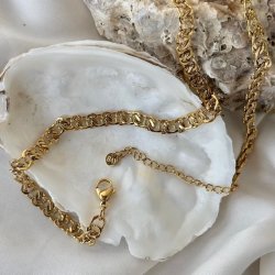 Halskde GRANNY vandfast 18kt. forgyldt