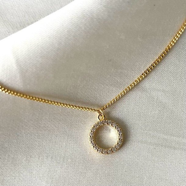 halskde DARLING CIRCLE Forgyldt Slv