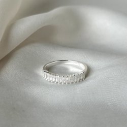 Fingerring PHILINA CLEAR Sterling Slv