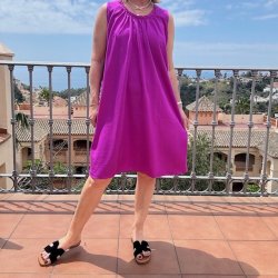 Sommer kjole viskose str. M-XXL