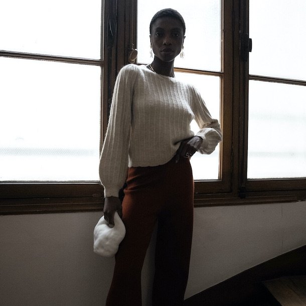 Strikbluse ESTHER Alpaca miks str. S-L