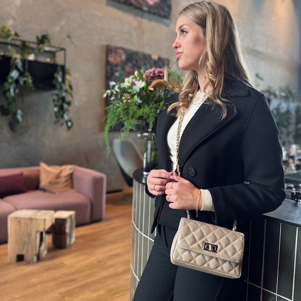 Crossbody ladylike PASTEL skind